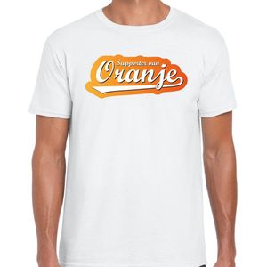 Wit t-shirt Holland / Nederland supporter van oranje EK/ WK voor heren L