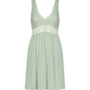 Hunkemöller Dames Nachtmode Slipdress Nora Lace - Groen - maat XS