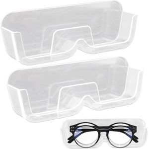 Tweedelige brillenopbergdoos, wandhouder, kleefkracht acryl standaard zonnebril, opslag voorkomt het verpletteren van brilopslag, brillenkoker gepersonaliseerde houder muur.