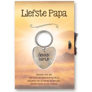 Gelukshart Sleutelhanger Giftcard  Liefste Papa