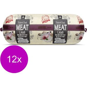 Natural Fresh Meat All Breeds Dog Worst Lam - Hondenvoer - 12 x 600 g