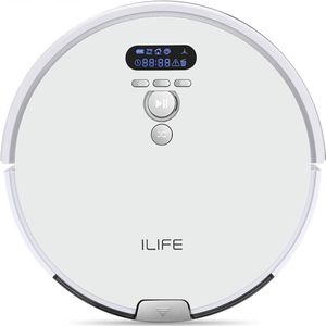 ILIFE V8 Plus Robotstofzuiger - 3 Lagen Filtering - Dweilrobot - Met Afstandsbediening - Wit- Vegen en dweilen- Waterreservoir -