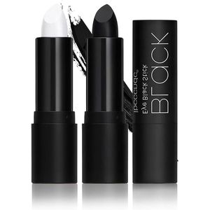 Allecto Plus - Schminkstick: zwart-wit, zweetbestendig, Gothic, bodypainting, verkleedfeestjes, Halloween.