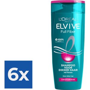 L’Oréal Paris Elvive Full Fiber Shampoo - 250 ml - Voordeelverpakking 6 stuks