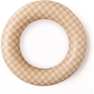 Mrs Ertha - Zwemband - Zwemring - beige - soft squares - 3+ jaar - Ø 45 cm