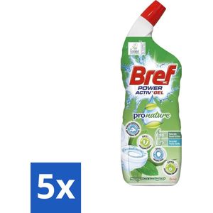 Bref WC - Power Activ+ - Toiletreiniger - Gel - Eucalyptus - 700 ml - Bulkverpakking - 5 stuks