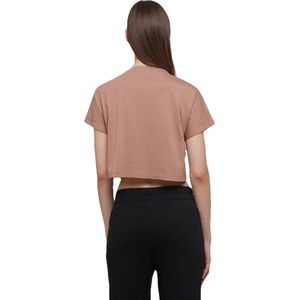 WB Comfy Dames Crop T Shirt Bruin - XXL