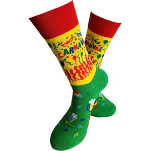 Verjaardag cadeau - Carnaval Sokken - Leuke sokken - Vrolijke sokken – Carnavals Cadeau -Vastelaovend Sokken - Luckyday Socks - Cadeau sokken - Socks waar je Happy van wordt – Maat 37-44