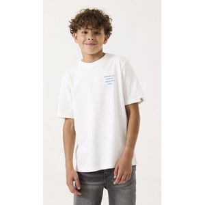 GARCIA Jongens Text print T-shirt Wit Korte mouw
