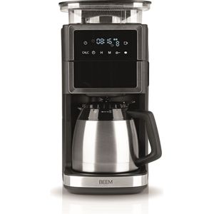 BEEM Koffiezetapparaat Perfect III – koffiemachine met molen – Incl. thermoskoffiepot - Zwart/RVS – touch-screen