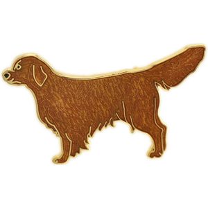 Behave Broche hond bruin emaille