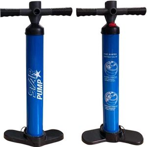 Double Action Handpomp Dubbele Actie Blauw Zwart Unisex Volwassene Sport en Outdoor Benodigdheden