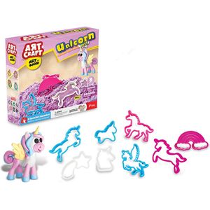 ART CRAFT- Speelzand 500 GR Unicorn Modeling Playin Sand Set- Eenhorn Speelzand Set