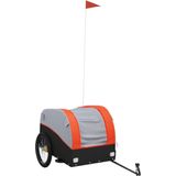 vidaXL-Fietstrailer-45-kg-ijzer-zwart-en-oranje