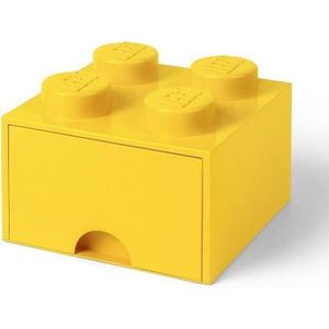 Lego - Opbergbox met Lade Brick 4 - Polypropyleen - Geel