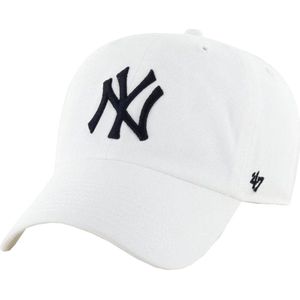 47 Brand New York Yankees MLB Clean Up Cap B-RGW17GWS-WHA, Mannen, Wit, Pet, maat: One size