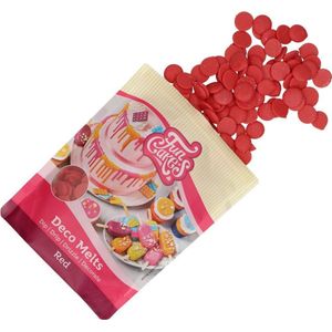 FunCakes Deco Melts Smeltsnoep - Candy Melts - Smeltchocolade - Rood - 250g