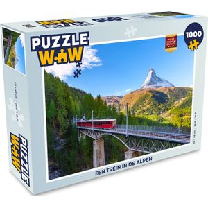 Puzzel Een trein in de Alpen - Legpuzzel - Puzzel 1000 stukjes volwassenen