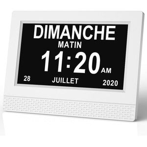 Digitale Kalenderklok voor Ouderen met Groot Display, Temperatuur en Vochtigheid