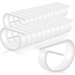 afelkleedclips van onbreekbaar plastic in wit, tafelkleedgewicht, tafelkleedhouder gemaakt in