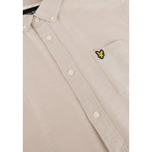 Lyle & Scott Cotton Slub Short Sleeve Shirt Heren - Vrijetijds blouse - Gebroken wit - Maat M