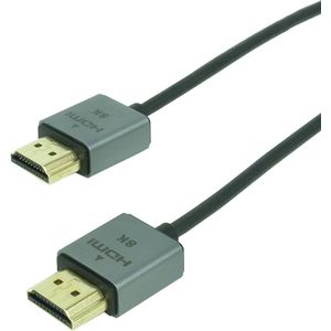 Scanpart dunne HDMI kabel 1.5 meter - 8K@60Hz - Ultra HD HDMI kabel - Ultra High Speed with Ethernet - 48 Gbps - HDMI 2.1 - Dynamic HDR - eARC - Game Mode VRR - DSC - ALLM