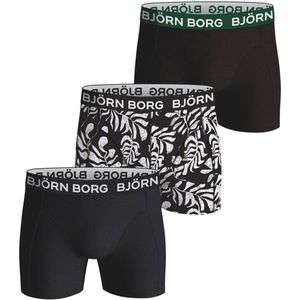 Bjorn Borg - Björn Borg Boxershorts 3-Pack Zwart - Heren - Maat M - Body-fit
