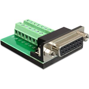 Delock - Adapter Sub-D 15 Pin Gameport Buchse - Terminalbloc