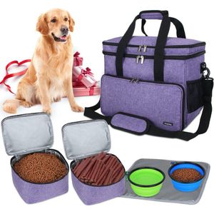 Hondenvoedertas Reistas Voedsel Dog Gear Bag Tas Honden Benodigdheden Reizen Travel Hondenvoederbak Vakantie Met Hond Wandelen