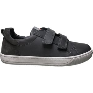 Naturino - Caleb - Mt 24 - Velcro's effen lederen sneakers - Grijs