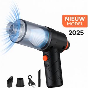 Narvie Draadloze Kruimeldief – 2500 PA Zuig- & Blaasfunctie – HEPA Filter – Nat & Droog – Voor Auto & Huis – USB Oplaadbaar – Pro2025