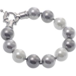 Behave Parel armband mix grijs