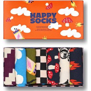 Happy Socks giftbox 7P sokken a wild week multi - 36-40