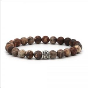 Karma heren armband Pull Up Silver Round Logo Bead 96054 (LENGTE 18-20CM)