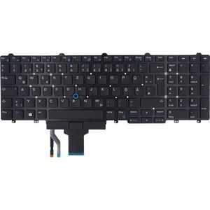 Notebook Toetsenbord (QWERTZ- DUITS) geschikt voor o.a. Dell Latitude E5550 / E5570 / Precision 3510 Series - P/N: SN7232BL