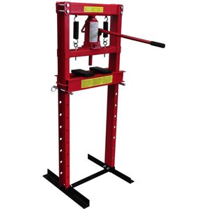 Benson Hydraulische garagepers - 12 ton - verstelbaar werkvlak - massieve constructie - rood