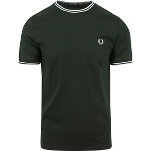 Fred Perry - T-shirt Donkergroen T50 - Heren - Maat XXL - Modern-fit