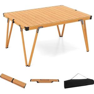 Campingtafel Inklapbaar – Aluminium Tafel 93x69x47,5 cm – Lichtgewicht met Draagtas – Picknicktafel tot 80 kg