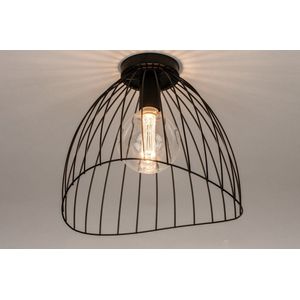 Lumidora Plafondlamp 74326 - Plafonniere - FABRIANO - E27 - Zwart - Metaal - ⌀ 34 cm