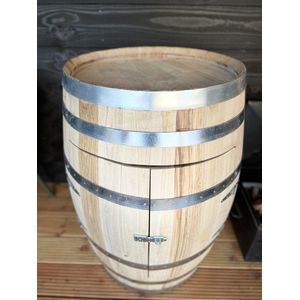 Wijnrek 110 liter kastanje houten wijnvat met deurtjes - Wijnvat - Wijnopslag - Wijnton - Wijnmeubel - Drank kast