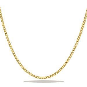 Juwelier Zwartevalk 14 karaat gouden gourmet ketting - gourm-1.8/50cm