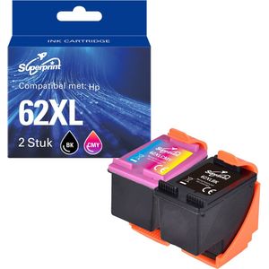 Superprint 62 XL Inktcartridge geschikt voor HP 62 62XL - Multipack - Hoge Capaciteit