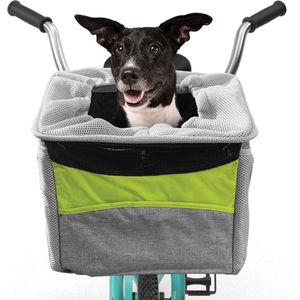 Fietsmand Hond - Hondenmand Fiets – Makkelijk te installeren - Fietstas hond - Reflecterende rand – Hondenmand Fietsmand Voor – Fietsmand Hond Voorop – Multifunctioneel Te Gebruiken - Vooraan fietsstuur