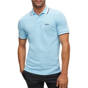 HUGO BOSS Paddy regular fit polo - heren polo korte mouw - lichtblauw (contrast) - Maat: M