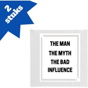 Akyol - the man the myth the bad influence brillendoekjes - Quotes - mensen die andere beïnvloeden - verjaardagscadeau - cadeau - kado - geschenk - verjaardag - slechte invloed - 17,8 bij 17,8 cm - 2 stuks