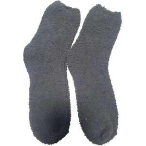 Sokken - Antraciet - Huissokken - One size - Unisex - Warm - Polyester - Thuis
