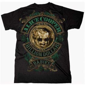 Alice Cooper - Billion Dollar Baby Crest Heren T-shirt - M - Zwart