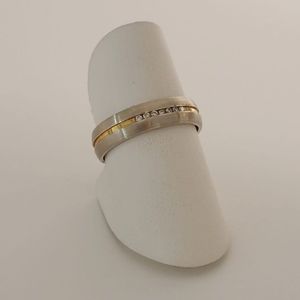 trouwring - dames - Aller Spanninga - 159 - wit/geelgoud - diamant - sale Juwelier Verlinden St. Hubert - van €1298,= voor €844,=