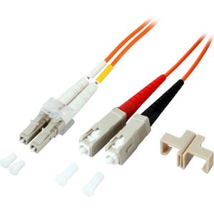 EFB Elektronik O0320.10 Glasvezel kabel 10 meter LC SC OM2 Oranje