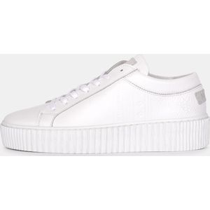 MIPACHA Bonita Blanco / White - Low top platform sneakers - Durable leather, Removable insoles, rubber platform soles - Made in Portugal